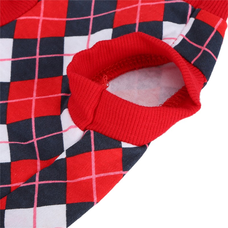 Pet Pig Spring Summer Sleeveless TShirt Pet Vest Sweatshirt Rhombus