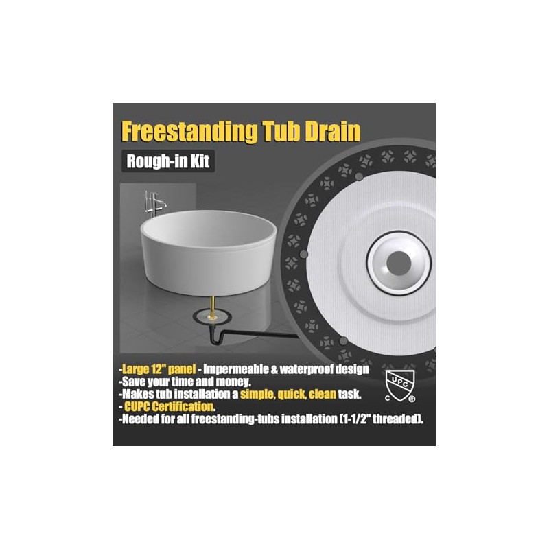 Freestanding Tub Drain Rough-in Kit, Freestanding Bathtub Drains Installation Free