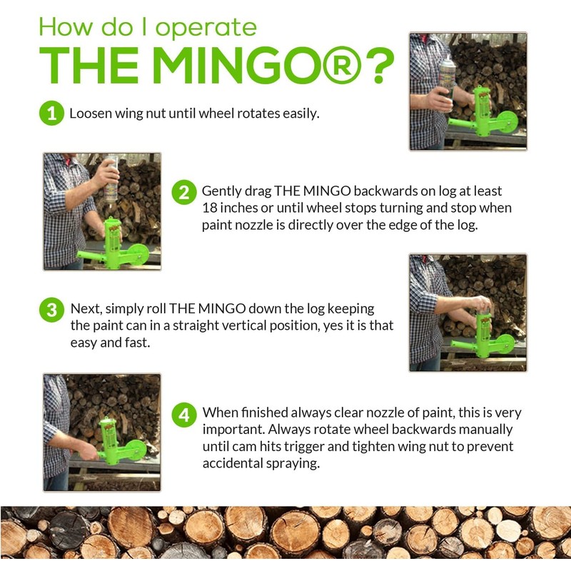 Mingo Marker Firewood Measuring Tool,Includes 6-12-24" and 16" Marking Wheels
