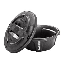 Rubbermaid Commercial Products Brute 6-Gallon Feed Storage Container with Rodent-Proof EDGELOCK Lid, RigidCell Construction, Stackable & Nestable, Made in USA