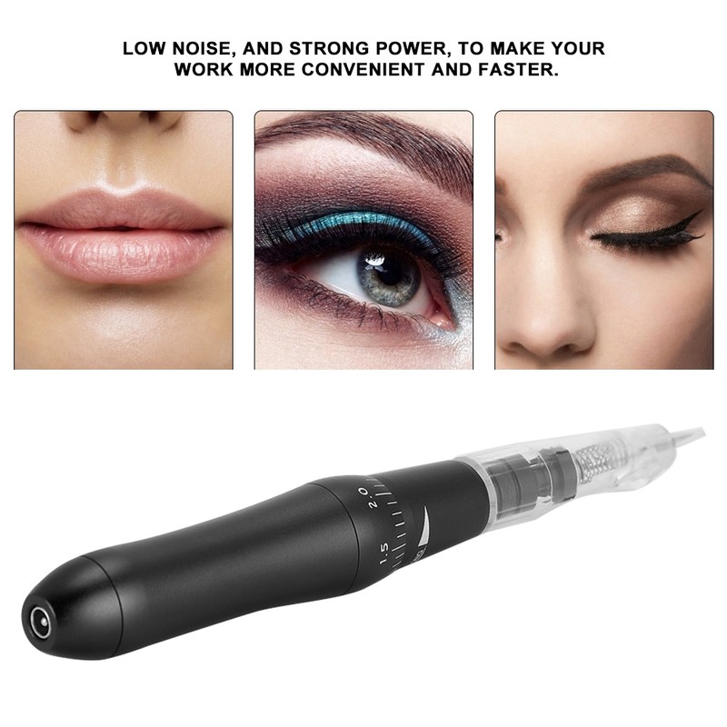 Electric Eyebrow Lip Microblading Tattoo Pen Semi Permanent Machine (Black)