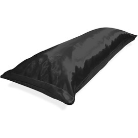 Betty Dain Soft Satin Body Pillowcase, Protects Hair, Reduces Tangling and Breakage, Helps Prevent Skin Wrinkles and Creases, Concealed Zipper, Fits Most Body Pillows, 21 x 54, Black