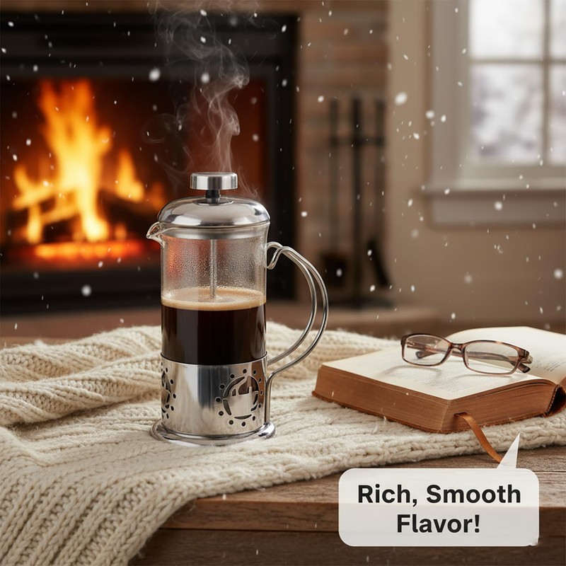 BNYD Single Serve French Press Coffee Maker – 12 oz