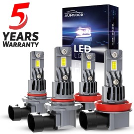 AUIMSOCO For Nissan Quest 2011-2017 9005+H11 LED Headlight Bulbs Super Bright White Light