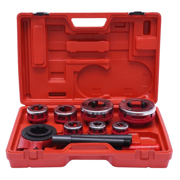 LIAPDG Ratchet Pipe Threader Kit, Handheld Ratcheting Pipe Threading Tool