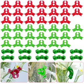 50 Pieces Plant Bender, 90 Degree Angle Plant Clips, Plant Growth Bending Clips, Plant Training Clips, Plant Support Clips for Low Stress Training, Plant Trunk Support (Red+Green)