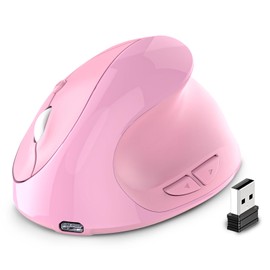 Sksyloo Rechargeable Wireless Vertical Mouse, Wireless Mouse 2.4G High Precision Ergonomic Optical Mice with 3 Adjustable DPI 800/1200/ 1600, 6 Buttons