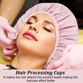 JIEYAO Pack of 2 Deep Conditioning Hair Cap, Reusable Double Layer Hair Care Shower Cap, Women's Hair Cap for Oil Treatment, Waterproof Heat Cap, Hair Cap, Dyeing Shower Cap, Heating Cap