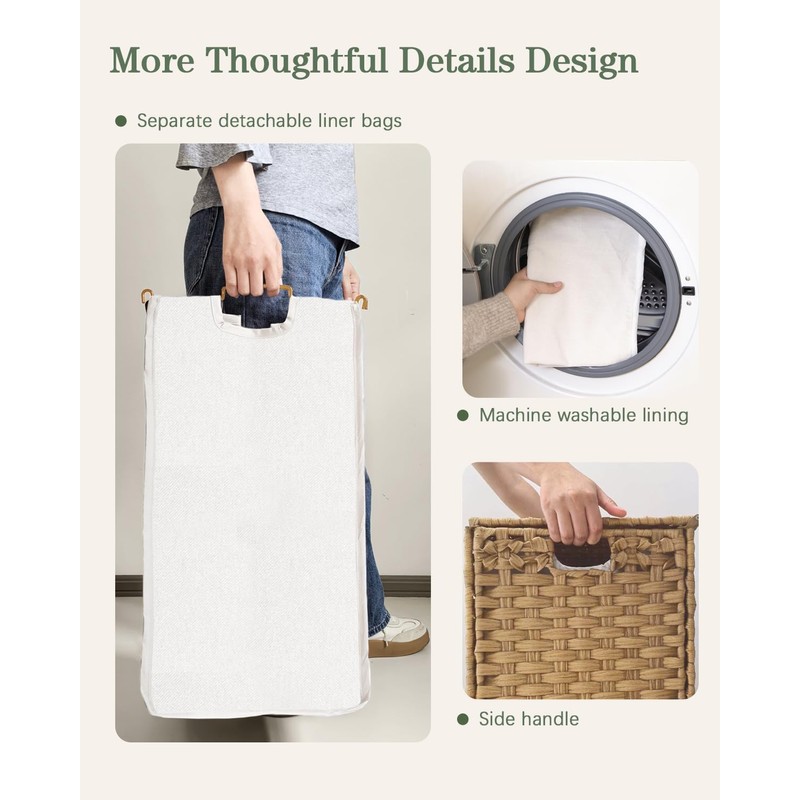 SETVSON Laundry Hamper with Lid 132 L, (35 Gallons) Clothes