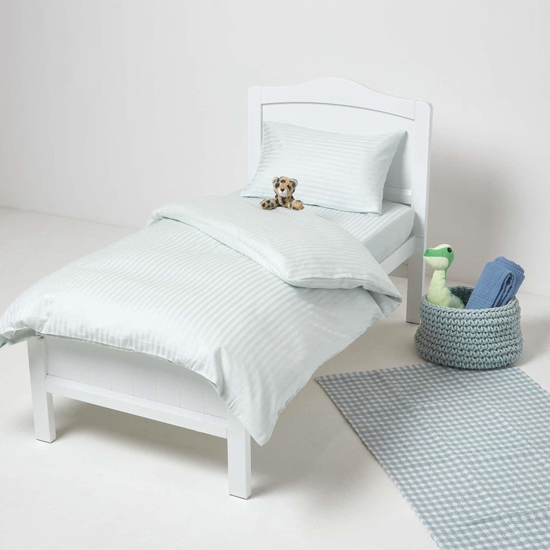 HOMESCAPES Blue Cot Bed Fitted Sheets 70 x 140 cm
