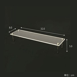 J-STAGE Acrylic Hinodan (Metal Legs 2.0 inches (50 mm) Acrylic Shelf, Transparent Collection, Figure, Acrylic Stand