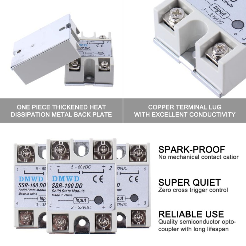 SSR-100DD Solid State Relay DC to DC (Input 3-32V DC