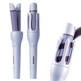 Karramlili 2026 Upgraded Fully Automatic Curling Iron, 2-in-1 Curling and Straightening, 32mm Rotating Curler with 30s Fast Heat, 3 Temp for All Hair Types, Dual Voltage Travel, Anti-Scald, Ionic