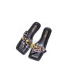 Cape Robbin Rival Sandalias planas para mujer, sandalias transparentes para