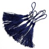 20 Navy (Dark Blue) Silky Fluffy 13.5cm Tassels for Curtains,
