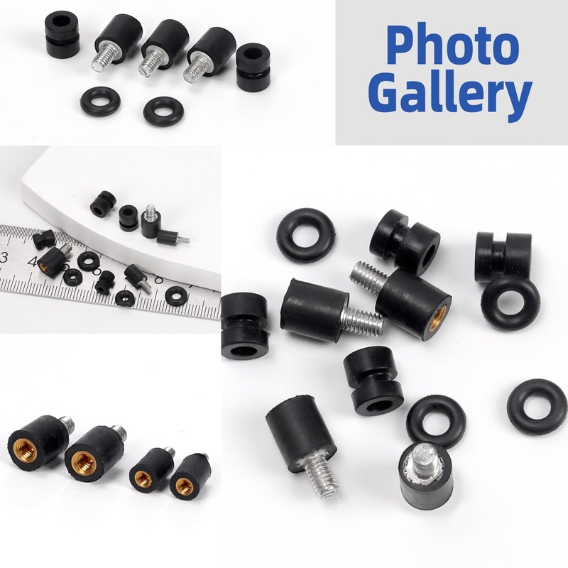 Glarks 24pcs Anti-Vibration Standoffs and Rubber Damper Balls Set Includes