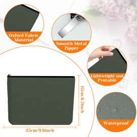 Blank Makeup Bag With Zipper Large Capacity Travel Cosmetic Bag Multi Purpose Oxford Fabric Zipper Bags DIY Craft Bag Makeup Pouch for Cosmetics Stationery Storage Christmas Birthday Gift(Gray)