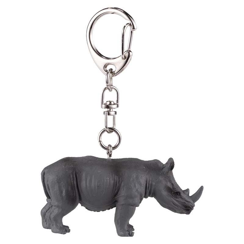 Mojo 387490 Rhino Animal Figure Keychain