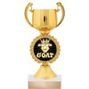 Crown Awards 7.25" Gold Chaplet G.O.A.T. Cup Trophy, 20 Pack