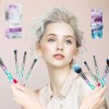 DUAIU DUAIU Makeup Brushes 15pcs Premium Synthetic Bristles Crystal