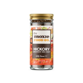 The Moxie Food Co. Hickory Smoked Sea Salt - All Natural Seasoning, Vegan, Kosher, Keto, Non-GMO, Gluten Free, Made in the USA, 2.1oz. Jar