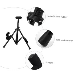 Kisangel 1pc Folding Guitar Rack Music Instrument Holder for Acoustic Electric Guitars Ukuleles Space Saving Design Protects Against Scratches Stabilizes Instruments