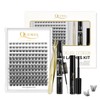 QUEWEL Eyelash Cluster, 144 Pieces DIY Eyelash Extensions Kit, Super