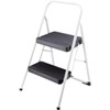 Two Step Folding Step Stool with Cool Gray Frame and