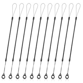JJUNW 10Pcs Pen Leash, Elastic Lanyard Tether with Silicone Rings Retractable Stylus Tether Clipboard Pen Strap Tablet Stylus Holder Anti-Lose Pen Leash for Tethering Stylus to Touchscreen