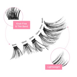 VieVie Lash Clusters 120pcs DIY Eyelash Extension Lashes, 30D 9-16mm Mix Individual Eyelashes, Natural Look DIY Lash Extension (40D)