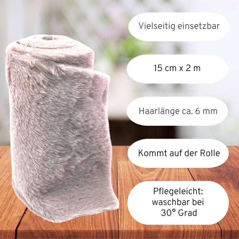Marzoon Fluffy Fur Ribbon 15 x 200 cm - Soft