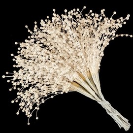 Ramo de perlas de novia, 50 piezas para decoración de fiesta (marfil)