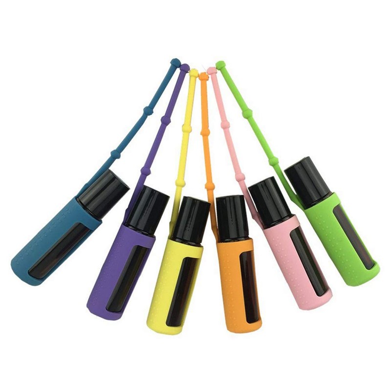 ConStore 12pcs Silicone Roller Bottle Holder Sleeve Essential Oil Bottle