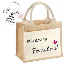 2 Stück Renteneintritt Geschenk Frau Rentner Geschenk Frau Anzug Jutetasche Shopper, Abschiedsgeschenke Für Kollegin, Rente Geschenke Kann Zum Einkaufen Oder Reisen Verwendet Werden(31.5x22x11cm)