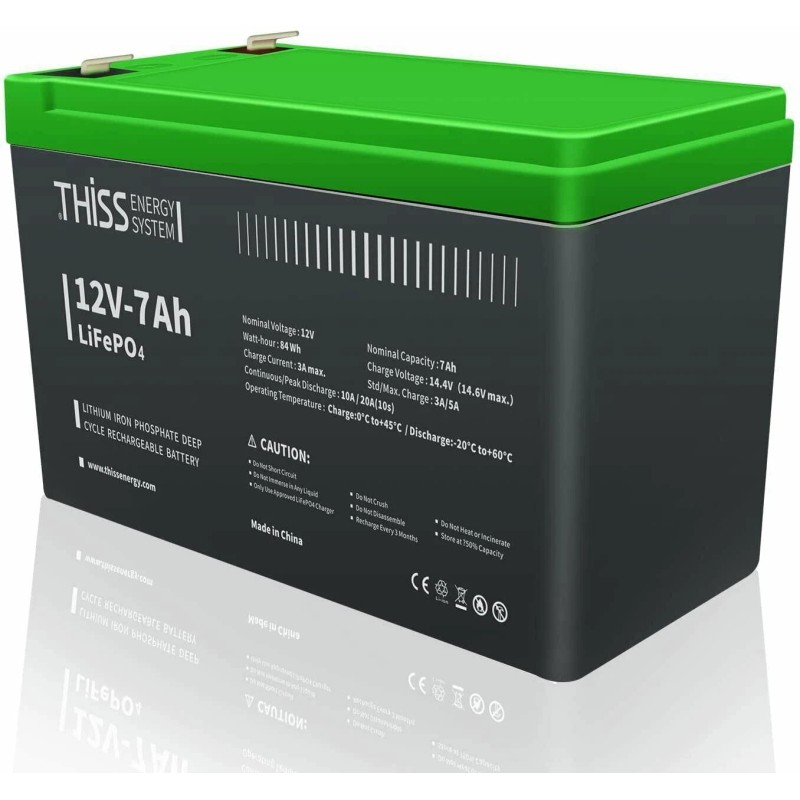 THISS LiFePO4 Lithium Battery 12V 7.0Ah for RV Off-grid Trolling