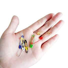 ccHuDE 240 Pcs 19mm Small Metal Safety Pins Clothes Sewing Safety Pins Craft Clothing Safety Pins Jewelry Making Safety Pins Brooch Pins with Storage Box Black