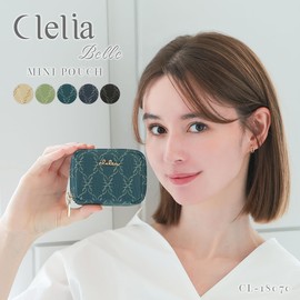 Clelia CL-18070 Belle Series Women's Small Pouch, Easy to Carry Lips and Accessories, Accessory Holder, Small Size, Midnight Black