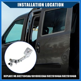 VekAuto 68271845AA Right Sliding Door Roller for Ram ProMaster 1500 2014-2023 / Sliding Door Hinge/Durable / 1 pcs Silver Tone Auto Accessories