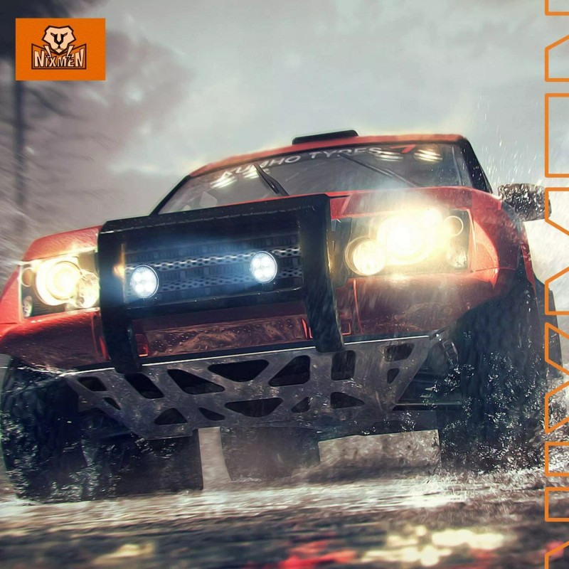 Nilight 3" 12W LED Work Light Bar Round Flood Fog