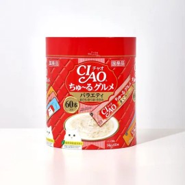 이나바 SC-138 이나바 챠오츄르 구루메 버라이어티 3종혼합 (14gx60p) SC-138 Inaba Churu Gourmet Variety Mixed 3 Types (14g x 60p)