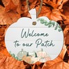 Welcome to Our Patch Hanging Pumpkin Plaque | Rustic Fall-Themed