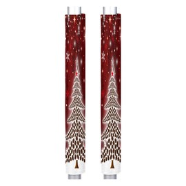 Pardick Coffee Christmas Tree Refrigerator Door Handle Covers Set of 2 Washable Fridge Dishwasher Oven Mocrowave Door Decor Protector Handle Cover Keep Your Kitchen Appliance Clean