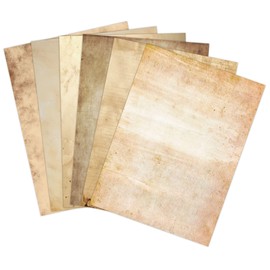 48 Sheets Vintage Antique Printing Paper, A4 8" x 11" Old Looking Parchment Paper for Letter Writing, Double-sided Aged Paper for Scrapbooking,Handmade Craft,Resume,Certificate
