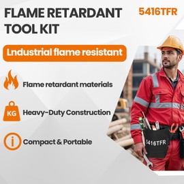 Phlosiyz Heavy-Duty Tear-Resistant Tool Bag with Reinforced Canvas,Flame Retardant Tool Kit with Replacement Probe Tip | 5416TFR Tool Bag | ASSE 1016 Compliant | for Iron Workers & Electricians