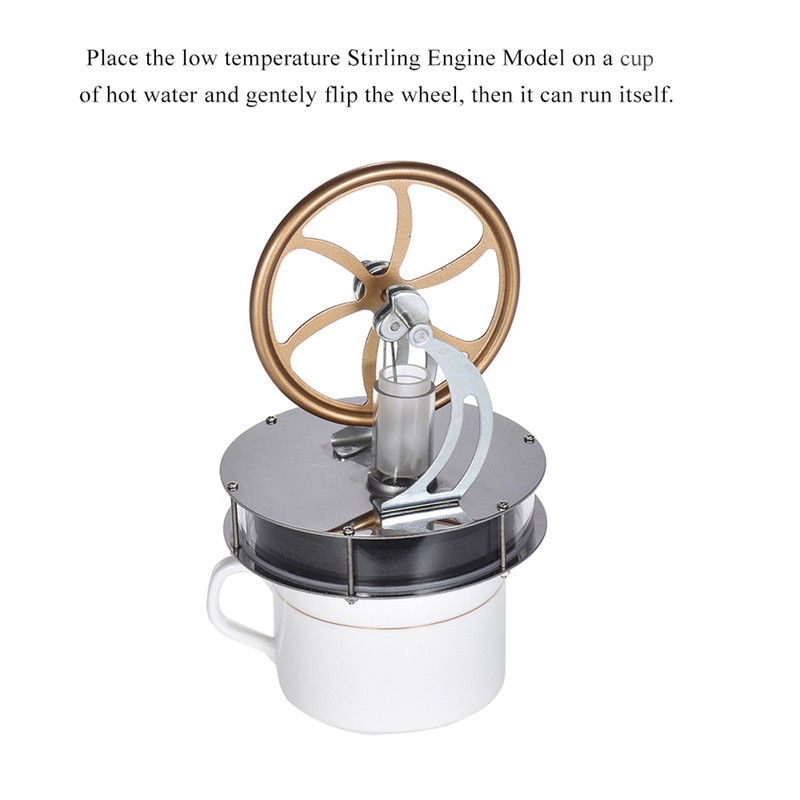 Low Temperature Stirling Engine Motor Model Heat Steam Education Toy