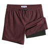 MaaMgic Mens Swimming Shorts with Compression Liner Men's Swim Trunks