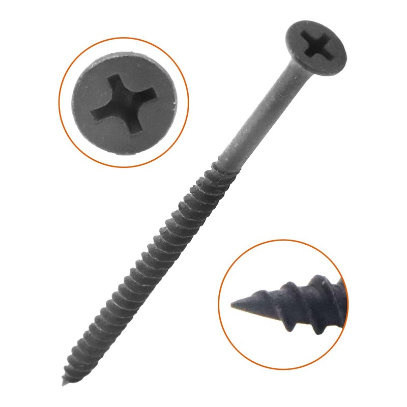 IMScrews #8x3" Phillips Carbon Steel Flat Head Sharp Point Drywall