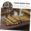 FOMIYES 4pcs Cigar Draw Enhancer Tool Handheld Cigar Punch Peacock