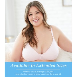 Bestform Women's 5006248 Striped Wireless Cotton Bra with Lightly-Lined Cups, Bitter Sweet Pink, 40C