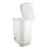 Home33 Accessories Small Plastic Tontarelli White Pedal Bin 8 Litre